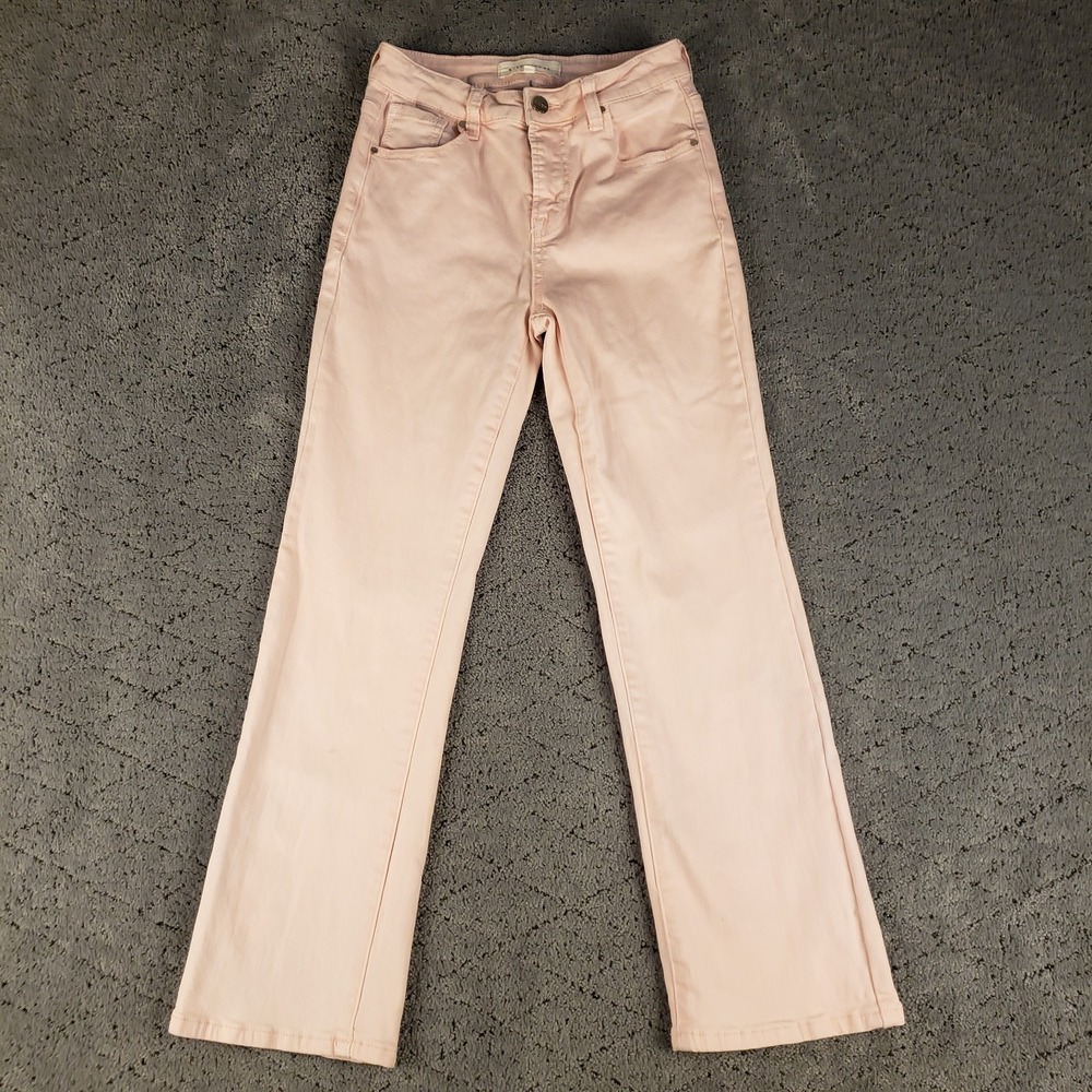 Risen Jeans Womens 3 Pink Stretch Denim Mid Rise Straight Leg Casual